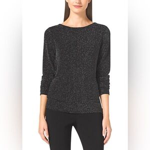 Michael kors women’s black metallic long sleeve shirt size M